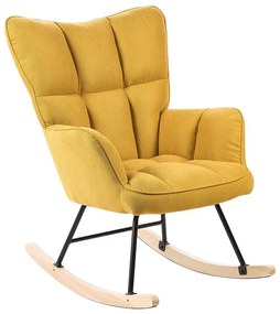Cadeira de baloiço amarela OULU Beliani