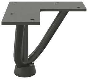 Pernas de grampo para mesa de centro 4 peças antracite 10 cm aço maciç