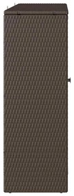 Armário de Armazenamento Castanho 100 x 36 x 102 cm de Rattan
