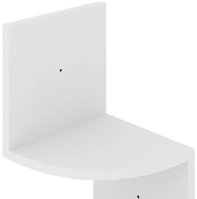 Estante de canto p/ parede derivados de madeira branco