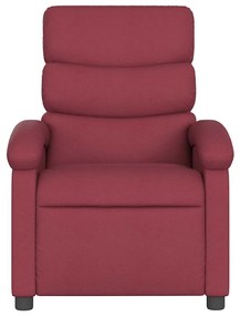 Poltrona de massagens reclinável tecido vermelho tinto