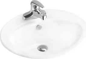 Mexen Selma lavatório embutido no balcão 56 x 46 cm, branco - 25085600