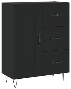 Armário alto 69,5x34x180 cm derivados de madeira preto