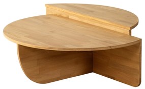 Conjunto de Mesas de Café Podium - Carvalho - 90x30x60cm &amp; 85x30x35cm