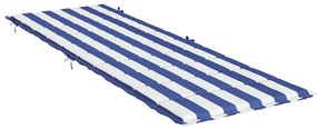 Almofadão p/ espreguiçadeira tecido oxford riscas azul/branco