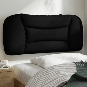 vidaXL Almofadão de cabeceira 90 cm tecido preto