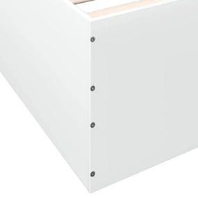 Estrutura de cama 200x200 cm derivados de madeira branco