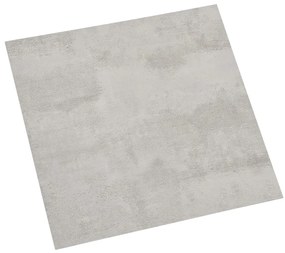 Tábuas de soalho autoadesivas 55 pcs 5,11 m² PVC cinzento-claro