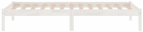 Estrutura de cama 100x200 cm madeira pinho maciça branco