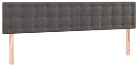 Cama boxspring com colchão 120x190 cm veludo cinzento-escuro