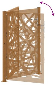 Portão de jardim 105x155 cm design de luz em aço resistente