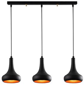 Chandelier Berceste – Preto – 66 x 16 cm