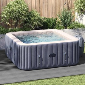 vidaXL Lona para Fundo de Piscina Cinzento-claro 274 x 274 x 0,1 cm