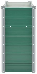 Canteiro elevado de jardim aço galvanizado 100x40x77 cm verde