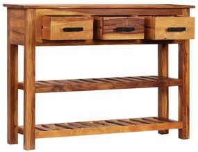 Aparador com 3 gavetas 110x30x80 cm madeira de acácia maciça