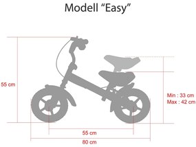 Bicicleta sem pedais Easy Raceline 55 x 80 x 33-42 cm Azul