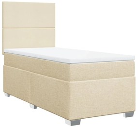Cama com molas/colchão 80x200 cm tecido cor crème