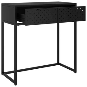 Mesa consola 72x35x75 cm aço preto