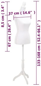 Busto manequim de senhora branco