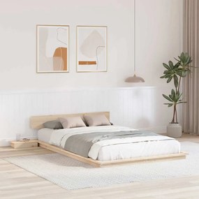 vidaXL Estrutura da Cama Castanho 140 x 190 cm madeira