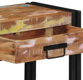Mesa de Consola vidaXL Multicolorida em Madeira recuperada e Metal