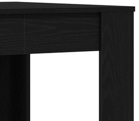 Mesa de Jantar vidaXL Preta de Carvalho 140x74,5x76 cm em Madeira Reco