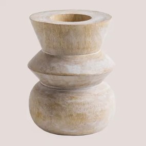 Vaso De Madeira De Manga Nadur ↑15 Cm - Sklum