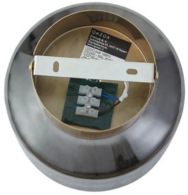 Plafon moderno latão com vidro fumado - Stiklo Moderno