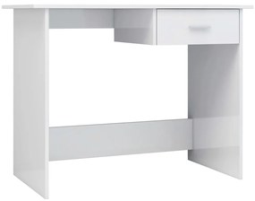 Secretária Simple. com 1 Gaveta de 100 cm - Branco Brilhante - Design