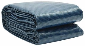 Película para piscina PE solar flutuante 500x300cm preto e azul