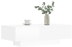 Mesa de Centro Inska de 100 cm - Branco Brilhante - Design Moderno