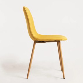 Pack 6 Cadeiras Teok Tecido - Amarelo