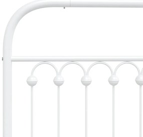 Estrutura de cama em metal com cabeceira 107x203 cm branco