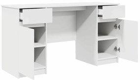 Mesa vidaXL Branca 140x49x76 cm Madeira engenheirada