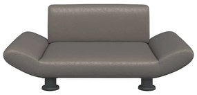 Cama para cães 70x45x28 cm couro artificial cinzento