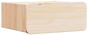 Mesa de Cabeceira Montada na Parede com gaveta 2 pcs Castanho