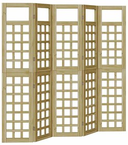Tela de Privacidade Externa Manual 5 pcs Castanho 200 x 180 cm