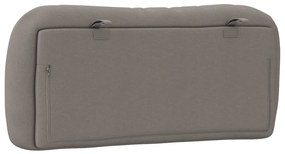 Almofadão de cabeceira 80 cm tecido cinzento-acastanhado