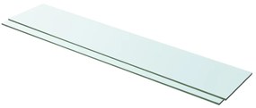 vidaXL Prateleiras 2 pcs 100x20 cm vidro transparente