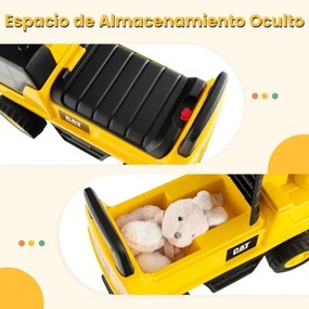Andarilho Escavadora de brincar para bebés com pá ajustável, buzina e arrumação debaixo do assento para idades entre 1 e 3 anos, capacidade 25 kg, ama
