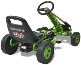 Kart de pedais com assento ajustável verde