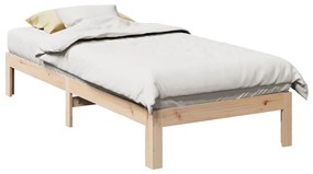 vidaXL Cama sem colchão 90x200 cm madeira de pinho maciça