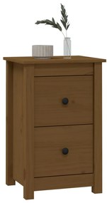 Mesas de cabeceira 2pcs 40x35x61,5 cm pinho maciço castanho mel