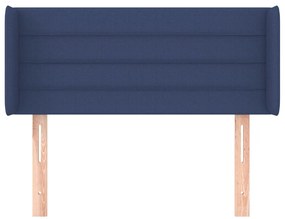 Cabeceira de cama c/ abas tecido 83x16x78/88 cm azul
