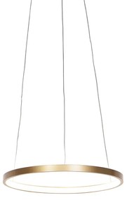 Candeeiro de suspensão moderno em anel dourado 40 cm com LED - Anella Moderno