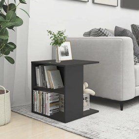 vidaXL Mesa de apoio 45x45x48 cm derivados de madeira cinza