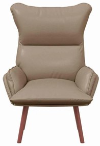 Poltrona Relaxante Cappuccino em Couro Sintético