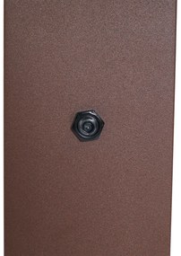 Balizador industrial para exterior castanho ferrugem com vidro fumado 50cm com sensor crepuscular - Denmark Industrial