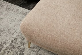Sofá-Cama de Canto Simena – Bege Dourado – 266x133 cm