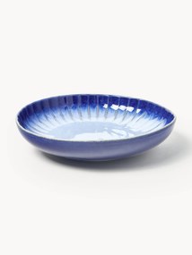 Pratos de sopa artesanais com vidrado reativo Vinci, conjunto de 4